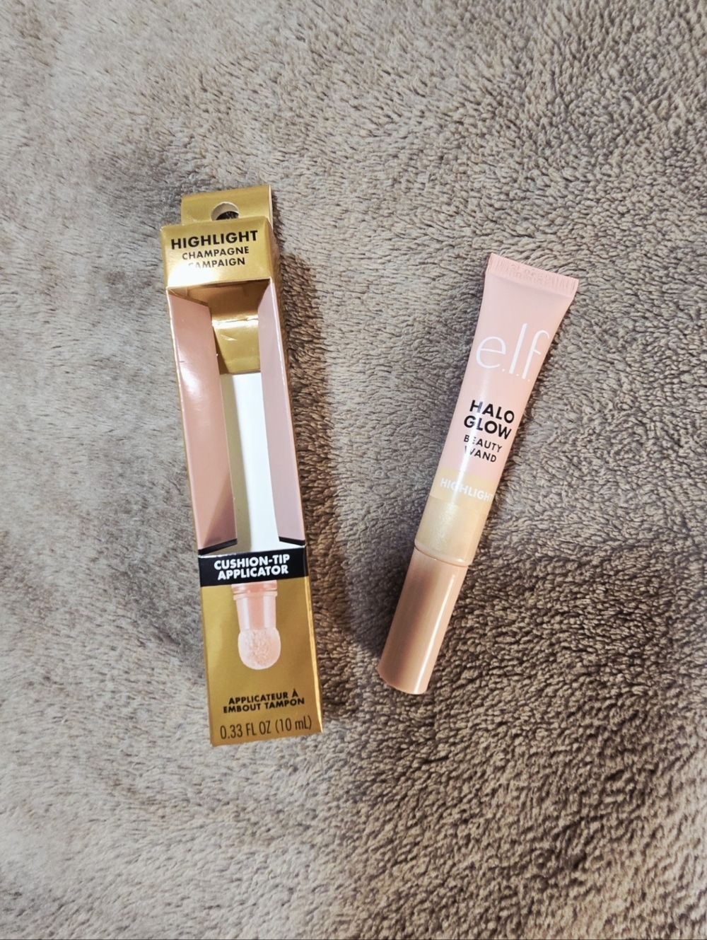 ELF e.l.f Halo Glow Beauty Wand Highlighter  Champagne Cushion Tip